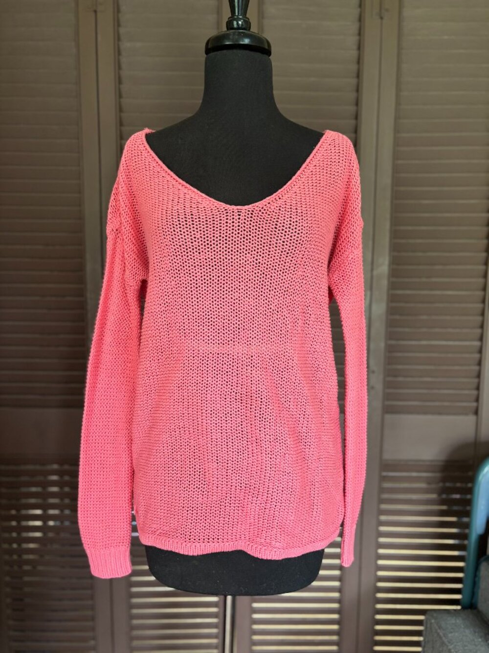 Vero Moda loose knit candy pink sweater